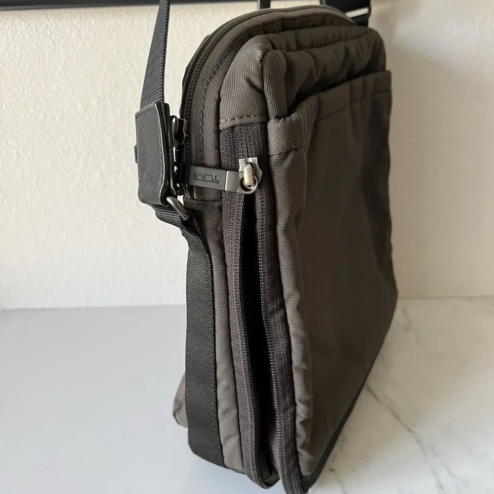 Tumi Men’s Small Nylon Crossbody Bag Grey